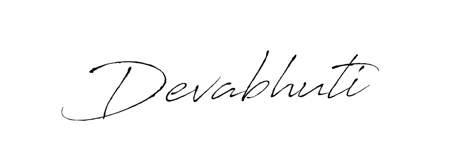 Design your own signature with our free online signature maker. With this signature software, you can create a handwritten (Antro_Vectra) signature for name Devabhuti. Devabhuti signature style 6 images and pictures png