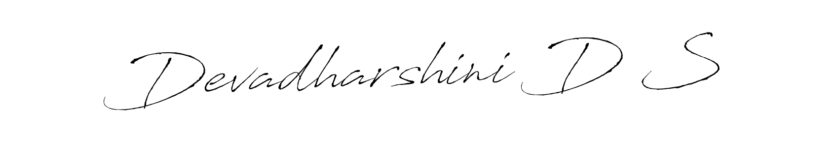 This is the best signature style for the Devadharshini D S name. Also you like these signature font (Antro_Vectra). Mix name signature. Devadharshini D S signature style 6 images and pictures png