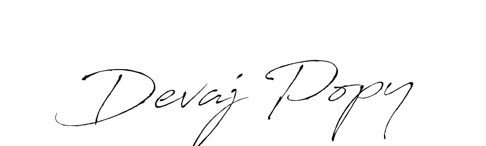 How to make Devaj Popy signature? Antro_Vectra is a professional autograph style. Create handwritten signature for Devaj Popy name. Devaj Popy signature style 6 images and pictures png