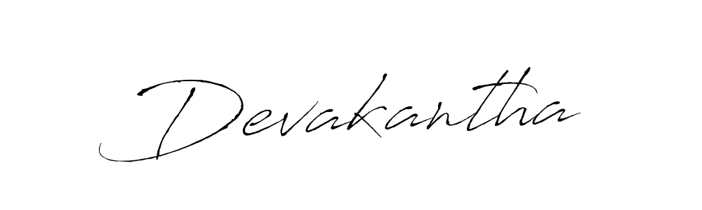 Design your own signature with our free online signature maker. With this signature software, you can create a handwritten (Antro_Vectra) signature for name Devakantha. Devakantha signature style 6 images and pictures png