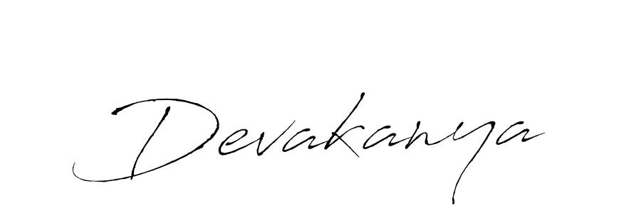 Devakanya stylish signature style. Best Handwritten Sign (Antro_Vectra) for my name. Handwritten Signature Collection Ideas for my name Devakanya. Devakanya signature style 6 images and pictures png