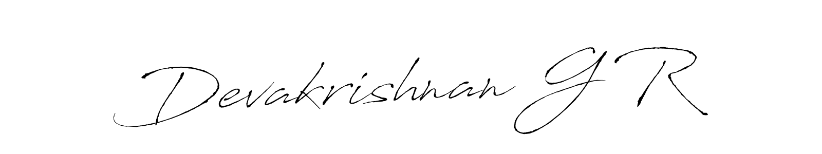 The best way (Antro_Vectra) to make a short signature is to pick only two or three words in your name. The name Devakrishnan G R include a total of six letters. For converting this name. Devakrishnan G R signature style 6 images and pictures png