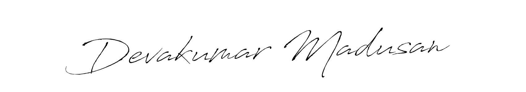 Create a beautiful signature design for name Devakumar Madusan. With this signature (Antro_Vectra) fonts, you can make a handwritten signature for free. Devakumar Madusan signature style 6 images and pictures png