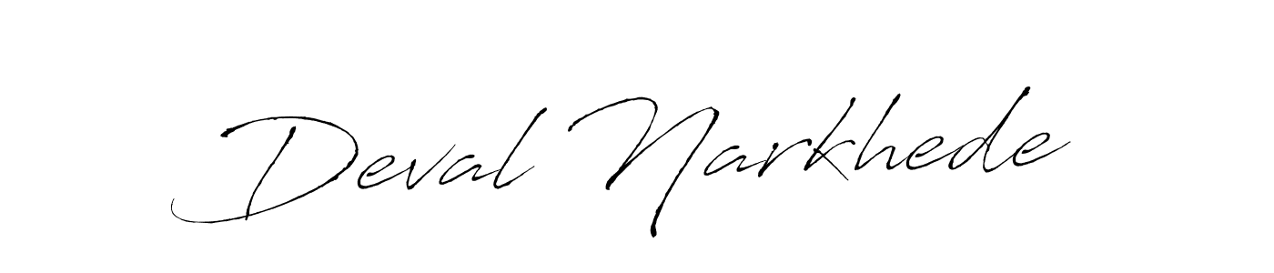 Create a beautiful signature design for name Deval Narkhede. With this signature (Antro_Vectra) fonts, you can make a handwritten signature for free. Deval Narkhede signature style 6 images and pictures png