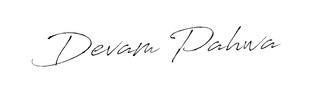Create a beautiful signature design for name Devam Pahwa. With this signature (Antro_Vectra) fonts, you can make a handwritten signature for free. Devam Pahwa signature style 6 images and pictures png