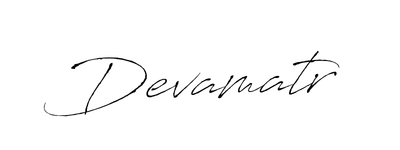 Create a beautiful signature design for name Devamatr. With this signature (Antro_Vectra) fonts, you can make a handwritten signature for free. Devamatr signature style 6 images and pictures png