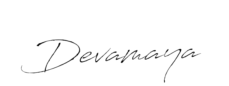 Create a beautiful signature design for name Devamaya. With this signature (Antro_Vectra) fonts, you can make a handwritten signature for free. Devamaya signature style 6 images and pictures png