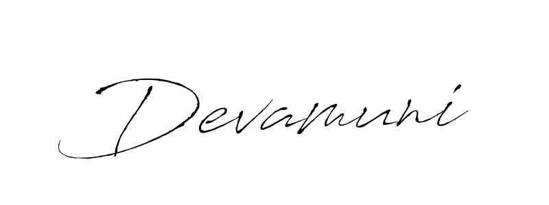 How to make Devamuni name signature. Use Antro_Vectra style for creating short signs online. This is the latest handwritten sign. Devamuni signature style 6 images and pictures png