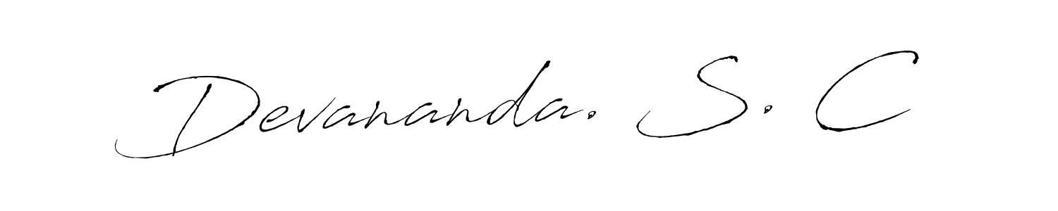 This is the best signature style for the Devananda. S. C name. Also you like these signature font (Antro_Vectra). Mix name signature. Devananda. S. C signature style 6 images and pictures png