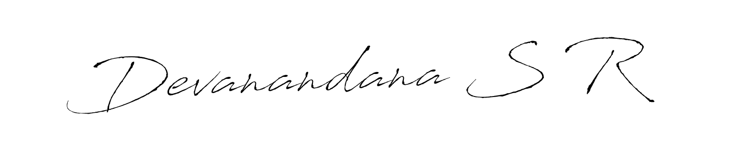 How to make Devanandana S R signature? Antro_Vectra is a professional autograph style. Create handwritten signature for Devanandana S R name. Devanandana S R signature style 6 images and pictures png