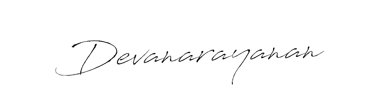 Make a beautiful signature design for name Devanarayanan. With this signature (Antro_Vectra) style, you can create a handwritten signature for free. Devanarayanan signature style 6 images and pictures png