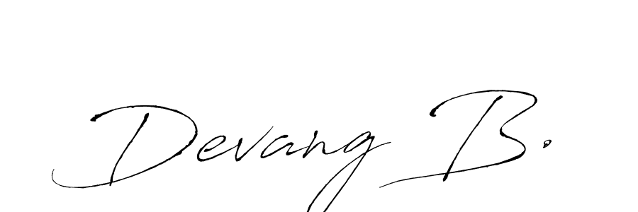 How to make Devang B. signature? Antro_Vectra is a professional autograph style. Create handwritten signature for Devang B. name. Devang B. signature style 6 images and pictures png
