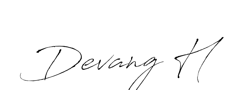 Devang H stylish signature style. Best Handwritten Sign (Antro_Vectra) for my name. Handwritten Signature Collection Ideas for my name Devang H. Devang H signature style 6 images and pictures png