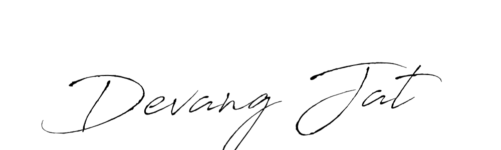 The best way (Antro_Vectra) to make a short signature is to pick only two or three words in your name. The name Devang Jat include a total of six letters. For converting this name. Devang Jat signature style 6 images and pictures png