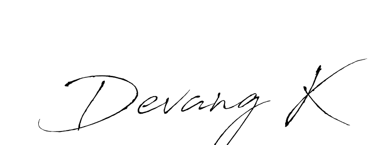 The best way (Antro_Vectra) to make a short signature is to pick only two or three words in your name. The name Devang K include a total of six letters. For converting this name. Devang K signature style 6 images and pictures png