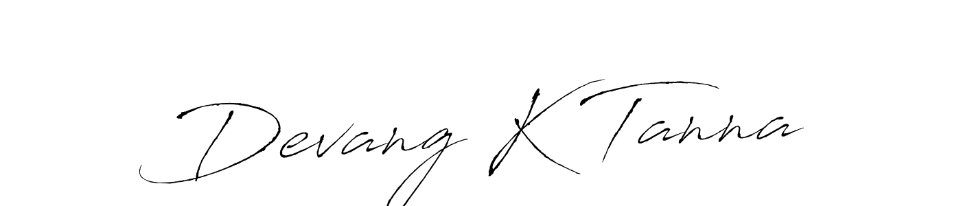 Make a beautiful signature design for name Devang K Tanna. With this signature (Antro_Vectra) style, you can create a handwritten signature for free. Devang K Tanna signature style 6 images and pictures png