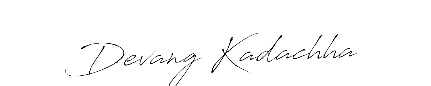 Antro_Vectra is a professional signature style that is perfect for those who want to add a touch of class to their signature. It is also a great choice for those who want to make their signature more unique. Get Devang Kadachha name to fancy signature for free. Devang Kadachha signature style 6 images and pictures png