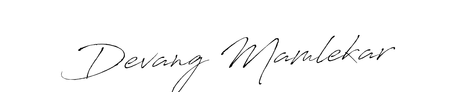 It looks lik you need a new signature style for name Devang Mamlekar. Design unique handwritten (Antro_Vectra) signature with our free signature maker in just a few clicks. Devang Mamlekar signature style 6 images and pictures png