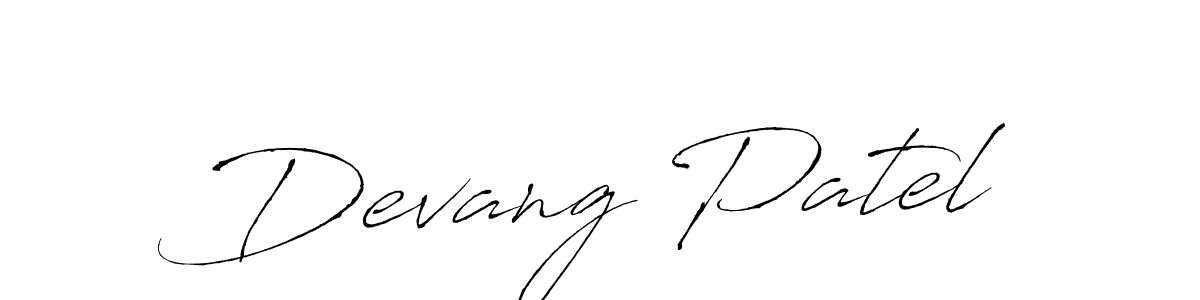 Create a beautiful signature design for name Devang Patel. With this signature (Antro_Vectra) fonts, you can make a handwritten signature for free. Devang Patel signature style 6 images and pictures png