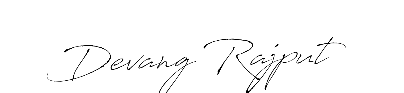 How to make Devang Rajput signature? Antro_Vectra is a professional autograph style. Create handwritten signature for Devang Rajput name. Devang Rajput signature style 6 images and pictures png