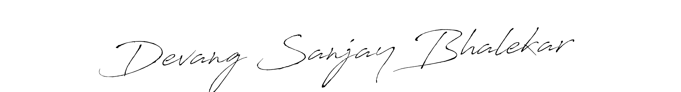 Antro_Vectra is a professional signature style that is perfect for those who want to add a touch of class to their signature. It is also a great choice for those who want to make their signature more unique. Get Devang Sanjay Bhalekar name to fancy signature for free. Devang Sanjay Bhalekar signature style 6 images and pictures png