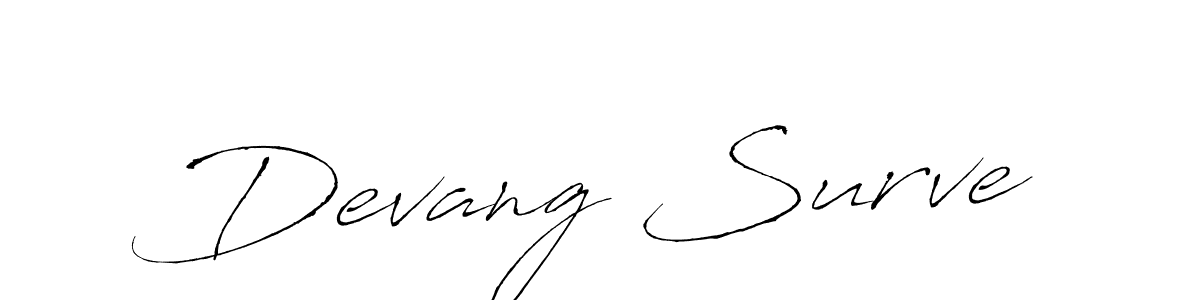 Also You can easily find your signature by using the search form. We will create Devang Surve name handwritten signature images for you free of cost using Antro_Vectra sign style. Devang Surve signature style 6 images and pictures png