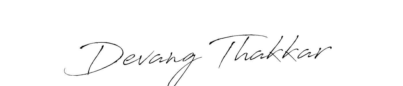 Create a beautiful signature design for name Devang Thakkar. With this signature (Antro_Vectra) fonts, you can make a handwritten signature for free. Devang Thakkar signature style 6 images and pictures png