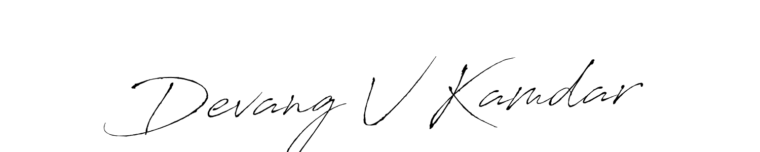 Make a beautiful signature design for name Devang V Kamdar. Use this online signature maker to create a handwritten signature for free. Devang V Kamdar signature style 6 images and pictures png