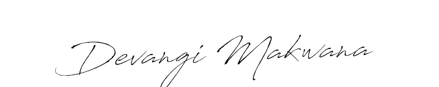 Devangi Makwana stylish signature style. Best Handwritten Sign (Antro_Vectra) for my name. Handwritten Signature Collection Ideas for my name Devangi Makwana. Devangi Makwana signature style 6 images and pictures png