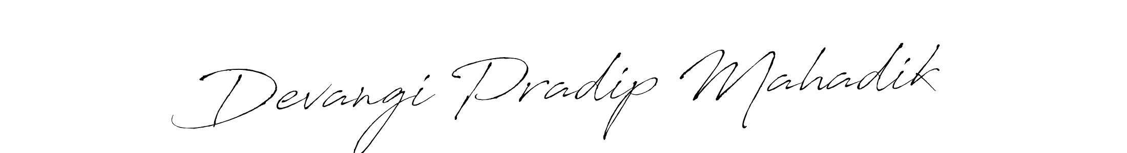 You can use this online signature creator to create a handwritten signature for the name Devangi Pradip Mahadik. This is the best online autograph maker. Devangi Pradip Mahadik signature style 6 images and pictures png