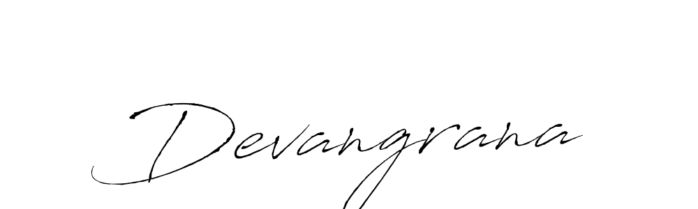 Design your own signature with our free online signature maker. With this signature software, you can create a handwritten (Antro_Vectra) signature for name Devangrana. Devangrana signature style 6 images and pictures png