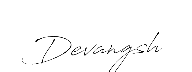 Make a beautiful signature design for name Devangsh. With this signature (Antro_Vectra) style, you can create a handwritten signature for free. Devangsh signature style 6 images and pictures png