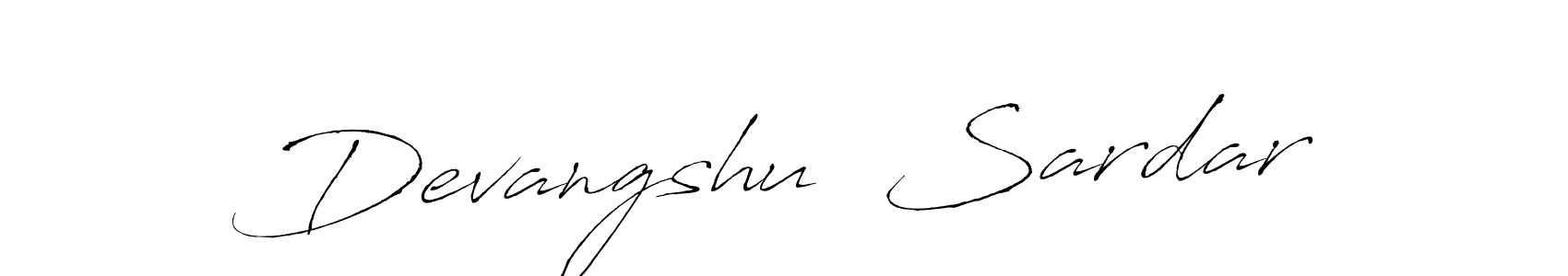 Create a beautiful signature design for name Devangshu  Sardar. With this signature (Antro_Vectra) fonts, you can make a handwritten signature for free. Devangshu  Sardar signature style 6 images and pictures png