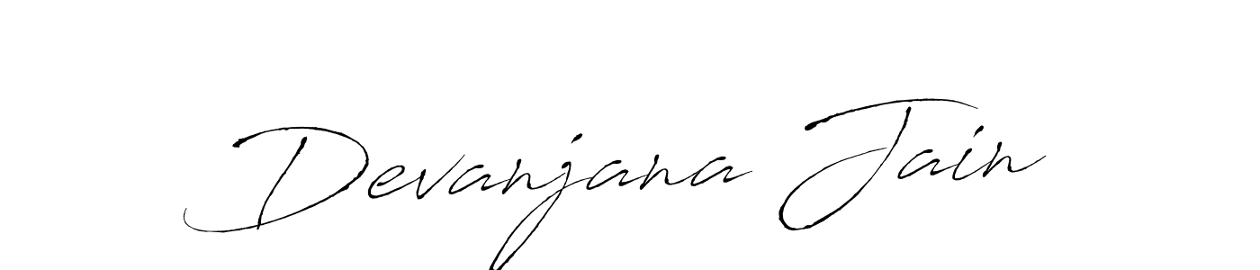 You should practise on your own different ways (Antro_Vectra) to write your name (Devanjana Jain) in signature. don't let someone else do it for you. Devanjana Jain signature style 6 images and pictures png