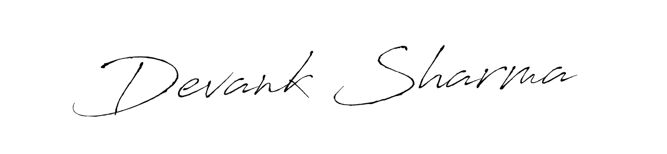 Make a beautiful signature design for name Devank Sharma. With this signature (Antro_Vectra) style, you can create a handwritten signature for free. Devank Sharma signature style 6 images and pictures png