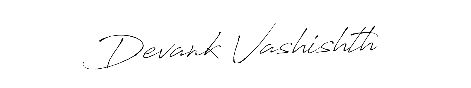 It looks lik you need a new signature style for name Devank Vashishth. Design unique handwritten (Antro_Vectra) signature with our free signature maker in just a few clicks. Devank Vashishth signature style 6 images and pictures png