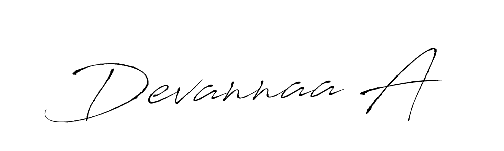 How to make Devannaa A signature? Antro_Vectra is a professional autograph style. Create handwritten signature for Devannaa A name. Devannaa A signature style 6 images and pictures png