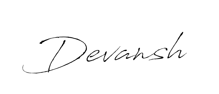 Devansh stylish signature style. Best Handwritten Sign (Antro_Vectra) for my name. Handwritten Signature Collection Ideas for my name Devansh. Devansh signature style 6 images and pictures png