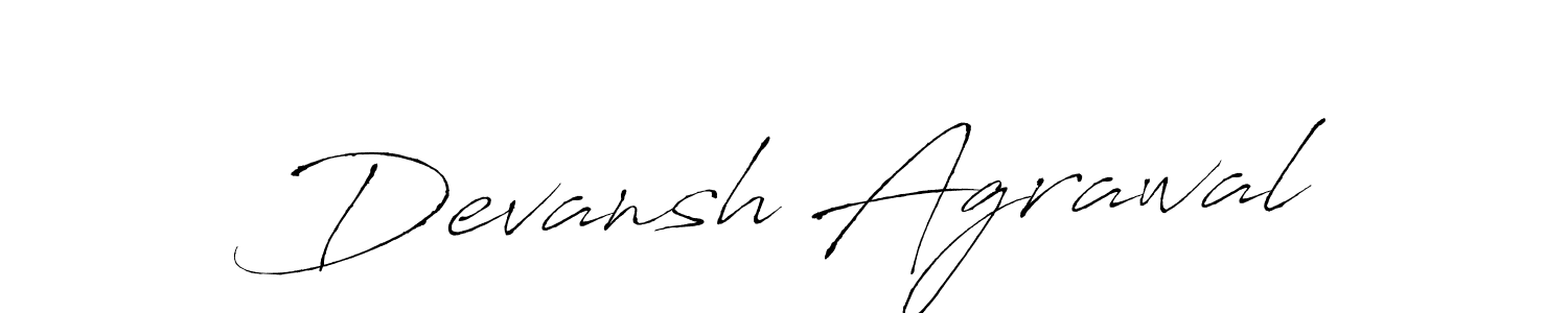 How to make Devansh Agrawal signature? Antro_Vectra is a professional autograph style. Create handwritten signature for Devansh Agrawal name. Devansh Agrawal signature style 6 images and pictures png