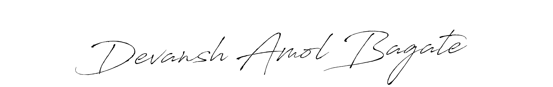 Design your own signature with our free online signature maker. With this signature software, you can create a handwritten (Antro_Vectra) signature for name Devansh Amol Bagate. Devansh Amol Bagate signature style 6 images and pictures png