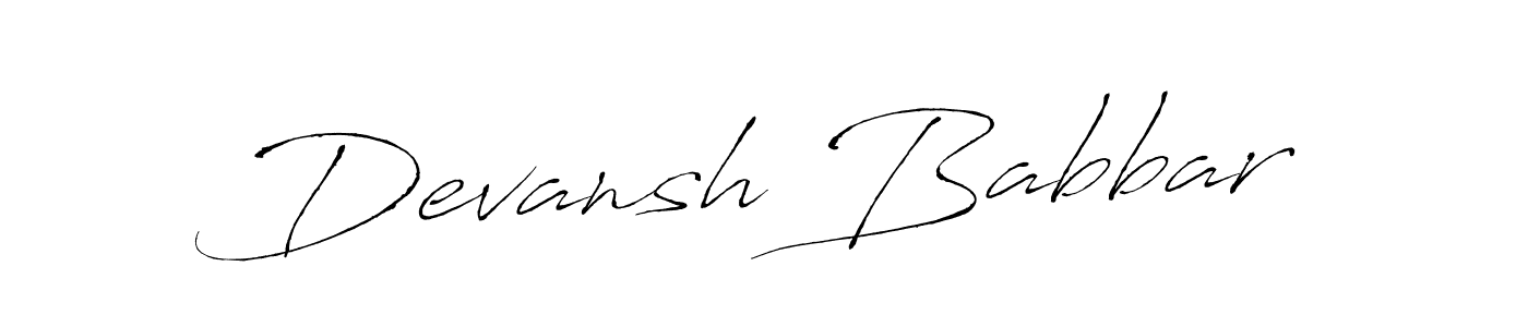 Make a beautiful signature design for name Devansh Babbar. With this signature (Antro_Vectra) style, you can create a handwritten signature for free. Devansh Babbar signature style 6 images and pictures png