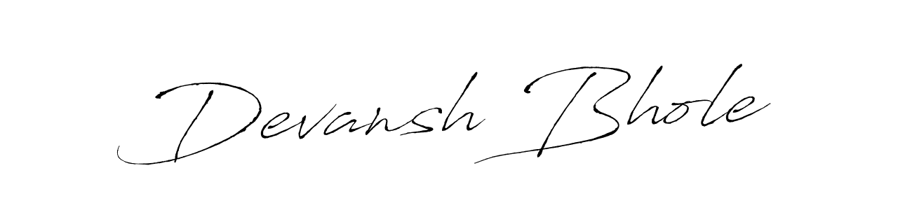 Create a beautiful signature design for name Devansh Bhole. With this signature (Antro_Vectra) fonts, you can make a handwritten signature for free. Devansh Bhole signature style 6 images and pictures png