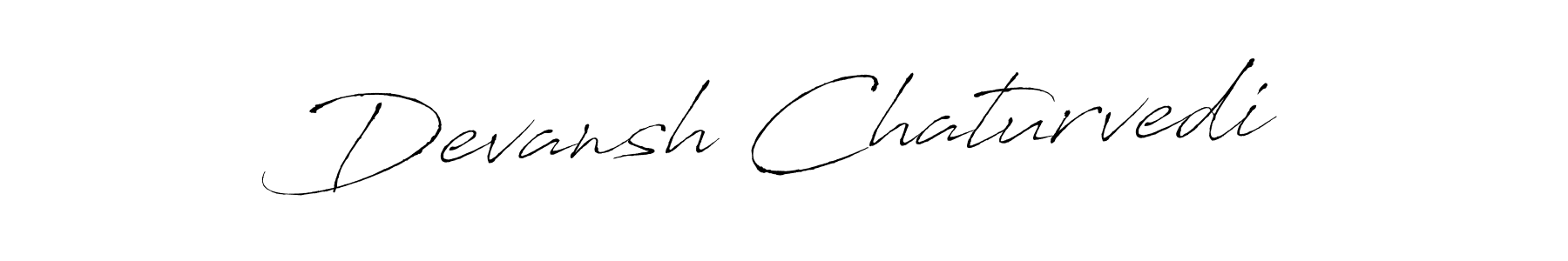 How to make Devansh Chaturvedi name signature. Use Antro_Vectra style for creating short signs online. This is the latest handwritten sign. Devansh Chaturvedi signature style 6 images and pictures png