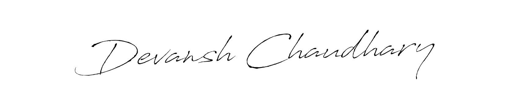 This is the best signature style for the Devansh Chaudhary name. Also you like these signature font (Antro_Vectra). Mix name signature. Devansh Chaudhary signature style 6 images and pictures png