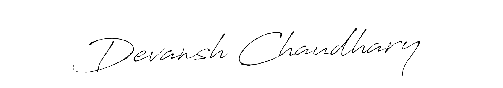 Make a beautiful signature design for name Devansh Chaudhary. With this signature (Antro_Vectra) style, you can create a handwritten signature for free. Devansh Chaudhary signature style 6 images and pictures png