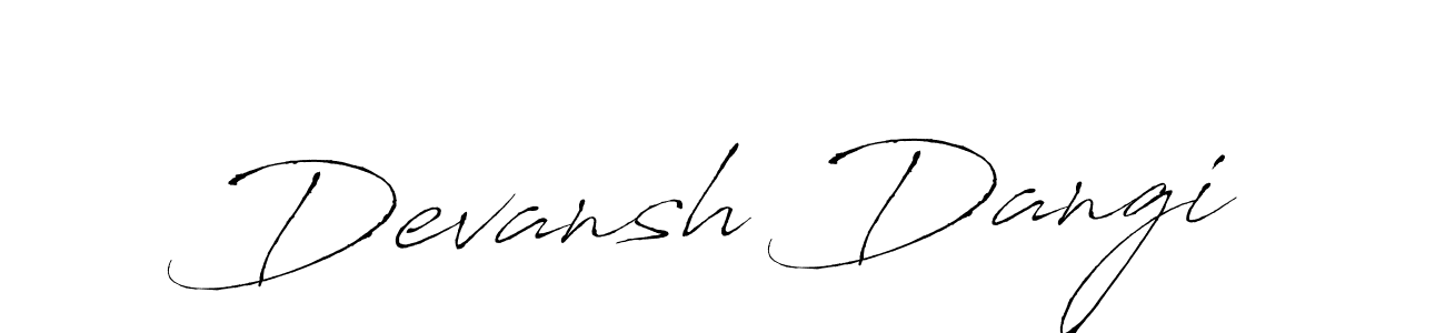 Also You can easily find your signature by using the search form. We will create Devansh Dangi name handwritten signature images for you free of cost using Antro_Vectra sign style. Devansh Dangi signature style 6 images and pictures png