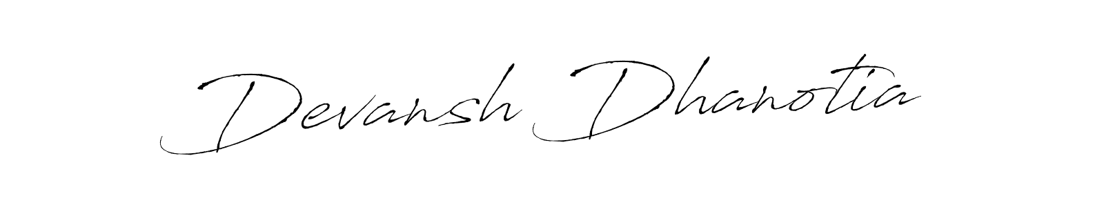 Design your own signature with our free online signature maker. With this signature software, you can create a handwritten (Antro_Vectra) signature for name Devansh Dhanotia. Devansh Dhanotia signature style 6 images and pictures png