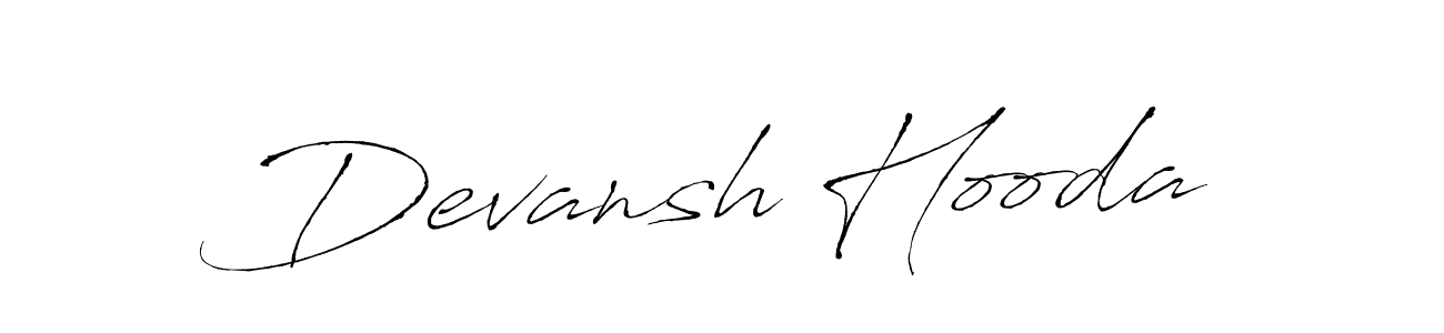 Create a beautiful signature design for name Devansh Hooda. With this signature (Antro_Vectra) fonts, you can make a handwritten signature for free. Devansh Hooda signature style 6 images and pictures png