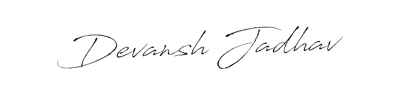 Use a signature maker to create a handwritten signature online. With this signature software, you can design (Antro_Vectra) your own signature for name Devansh Jadhav. Devansh Jadhav signature style 6 images and pictures png