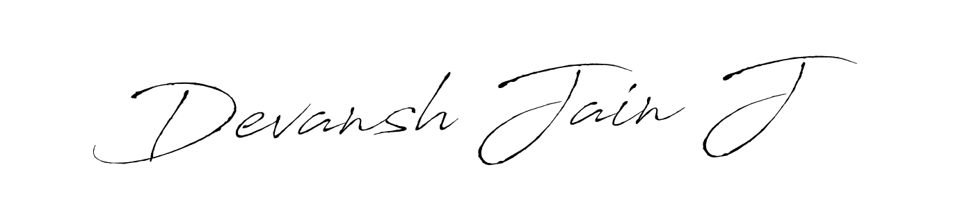 Devansh Jain J stylish signature style. Best Handwritten Sign (Antro_Vectra) for my name. Handwritten Signature Collection Ideas for my name Devansh Jain J. Devansh Jain J signature style 6 images and pictures png